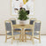 Ridgemont Dining Side Chair with Grey Fabric in Natural (2 Per Carton) – SKU D-14440-6-SC | Elements