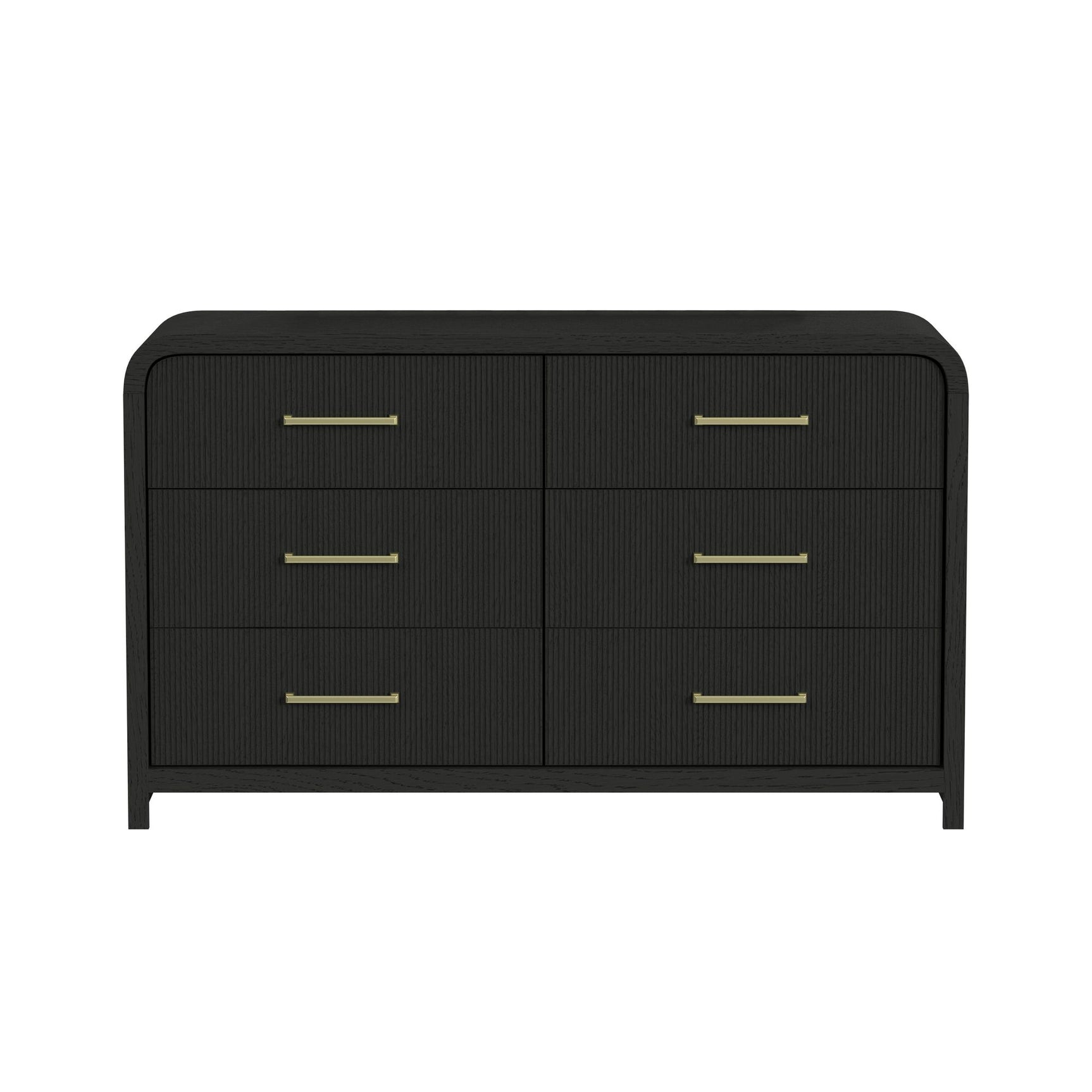 Ridgemont 6-Drawer Dresser in Black with Grain - Tampa Furniture Outlet