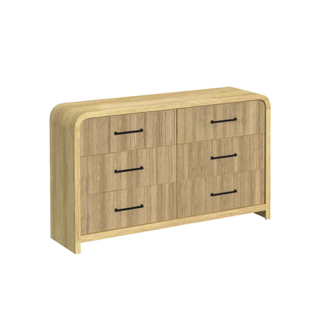 Ridgemont 6-Drawer Dresser in Natural - Tampa Furniture Outlet