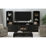 Ridgemont Side Piers in Black with Grain - Tampa Furniture Outlet
