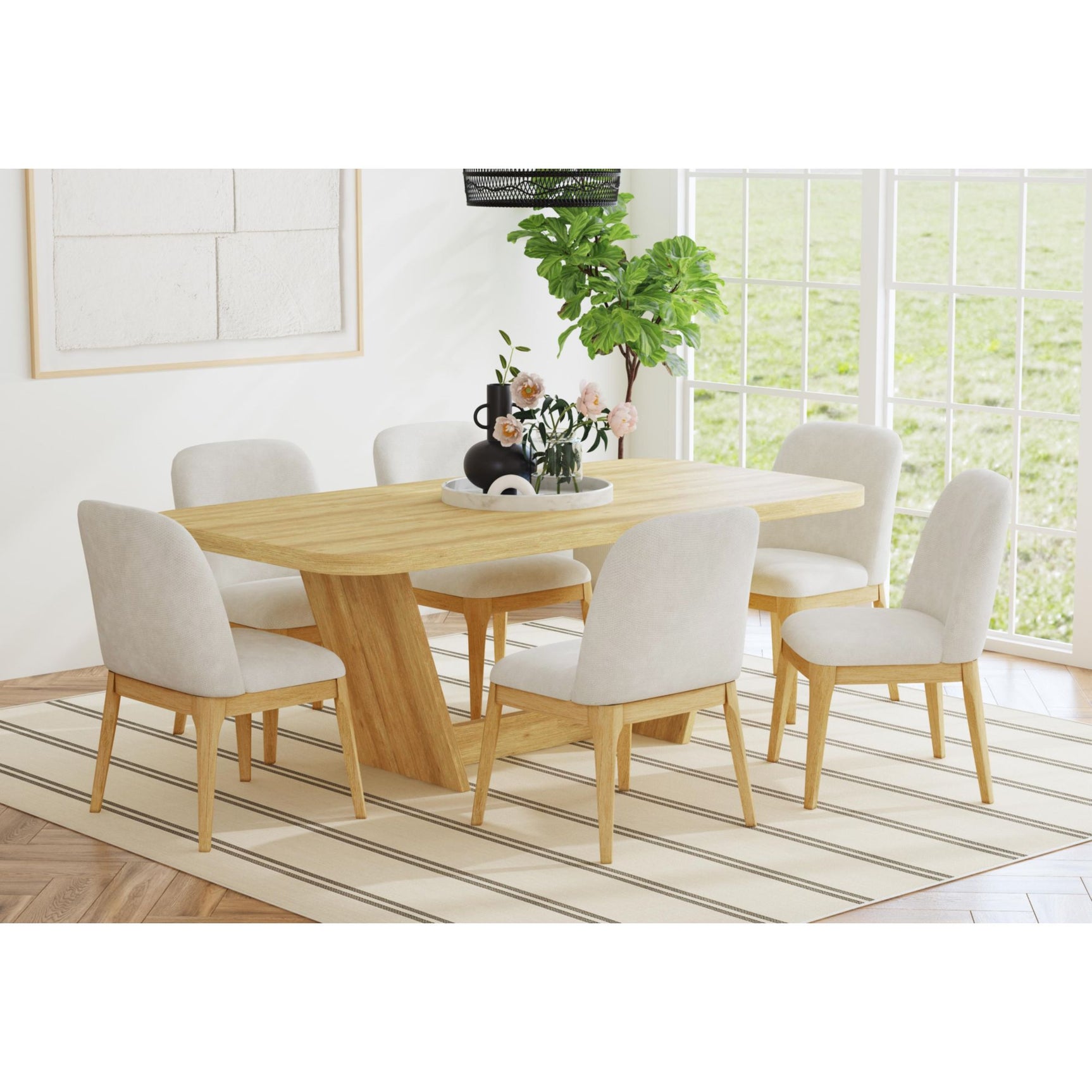 Ridgemont Rectangular Dining Table in Natural - Tampa Furniture Outlet
