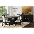 Ridgemont Dining Side Chair with White Fabric in Black with Grain (2 Per Carton) – SKU D-14440-8W-SC2 | Elements