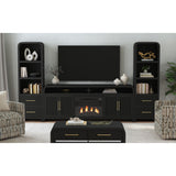 Ridgemont Side Piers in Black with Grain - Tampa Furniture Outlet