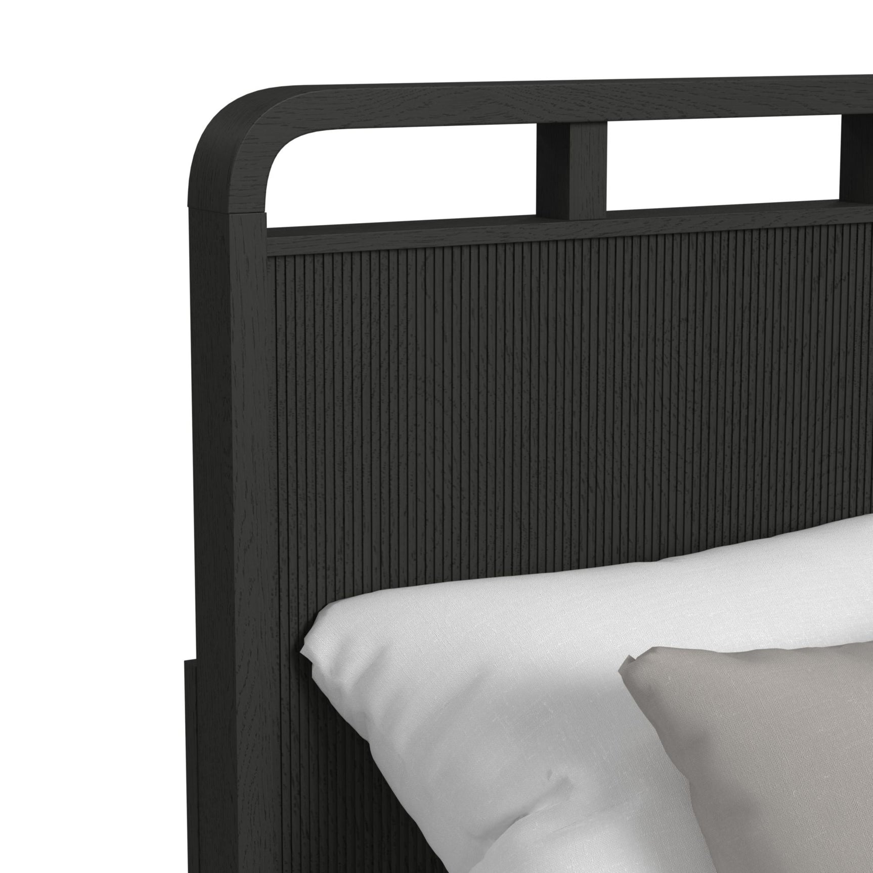 Ridgemont Queen Storage Bed in Black with Grain