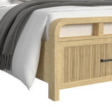 Ridgemont King Storage Bed in Natural - Tampa Furniture Outlet