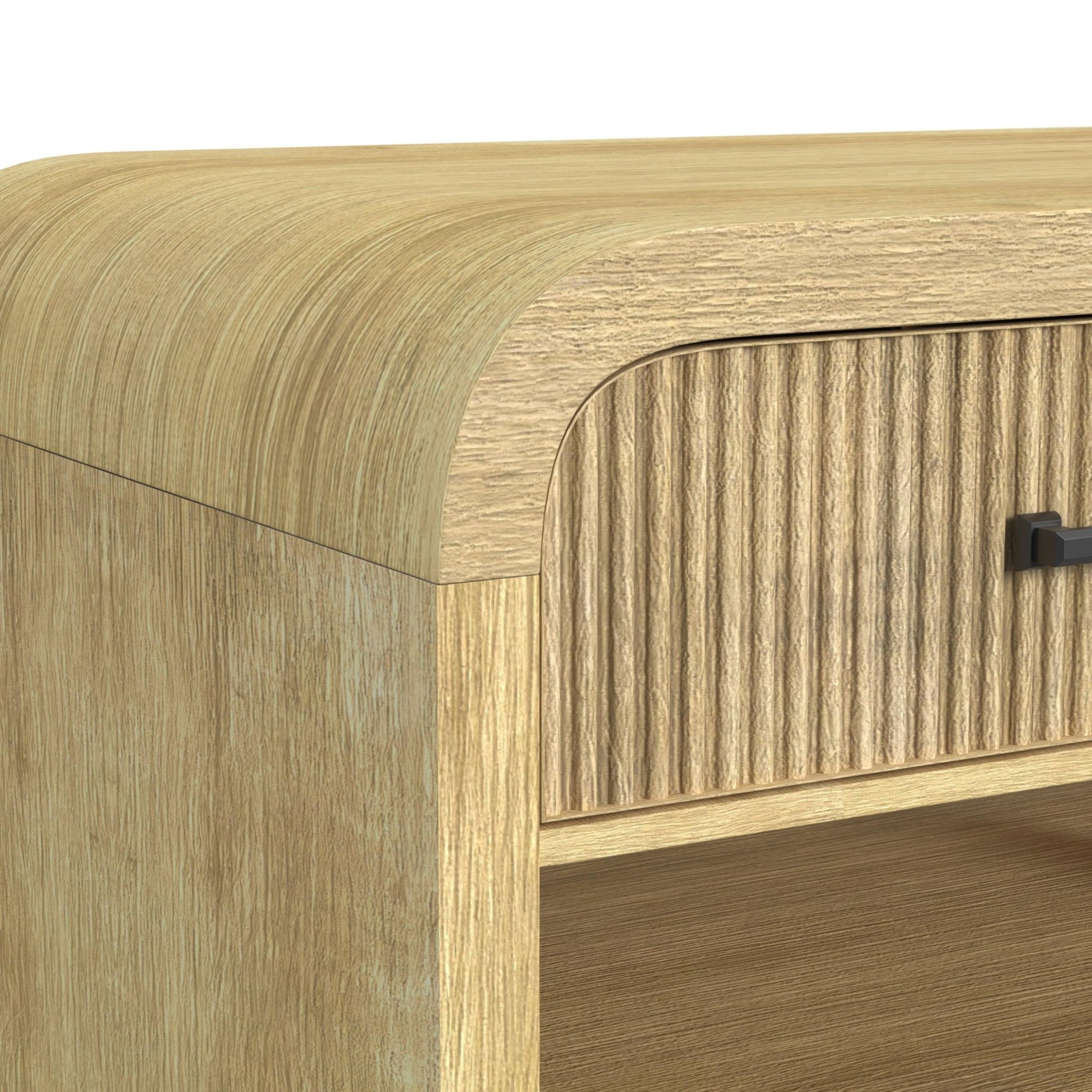Ridgemont Coffee Table with Casters/Push Through Drawer in Natural - Tampa Furniture Outlet