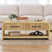 Ridgemont Coffee Table with Casters/Push Through Drawer in Natural – SKU T-14440-6-CT | Elements