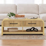 Ridgemont Coffee Table with Casters/Push Through Drawer in Natural – SKU T-14440-6-CT | Elements