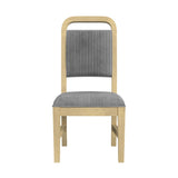 Ridgemont Dining Side Chair with Grey Fabric in Natural (2 Per Carton) - Tampa Furniture Outlet