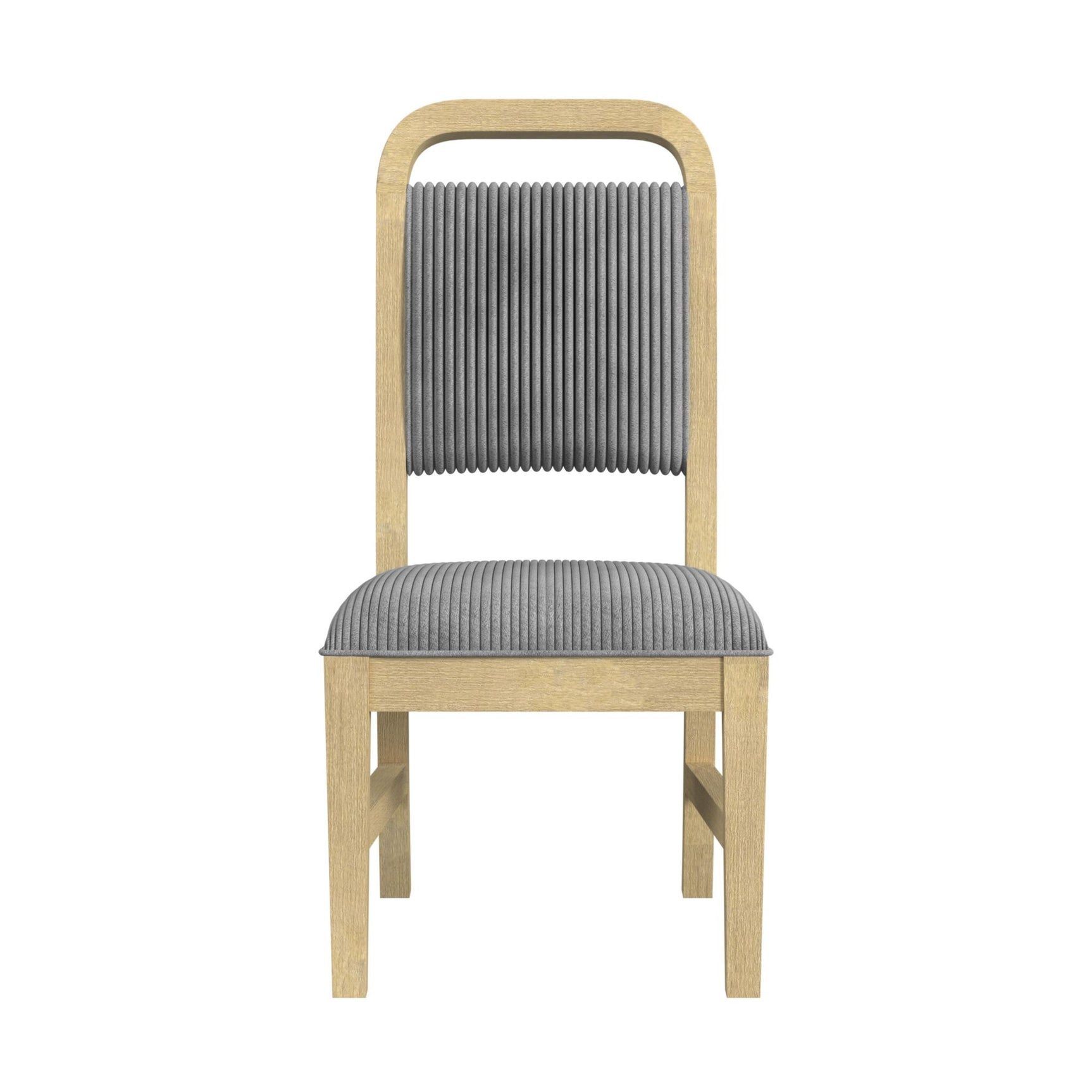 Ridgemont Dining Side Chair with Grey Fabric in Natural (2 Per Carton) - Tampa Furniture Outlet