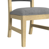 Ridgemont Dining Side Chair with Grey Fabric in Natural (2 Per Carton) - Tampa Furniture Outlet
