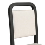 Ridgemont Dining Side Chair with White Fabric in Black with Grain (2 Per Carton) - Tampa Furniture Outlet