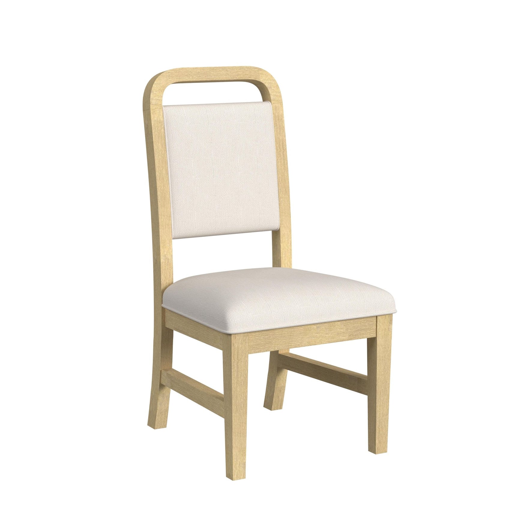Ridgemont Dining Side Chair with White Fabric in Natural (2 Per Carton) - Tampa Furniture Outlet