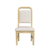 Ridgemont Dining Side Chair with White Fabric in Natural (2 Per Carton) - Tampa Furniture Outlet