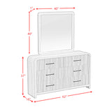 Ridgemont Dresser and Mirror Set in Black with Grain