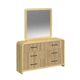 Ridgemont Dresser and Mirror Set in Natural - Tampa Furniture Outlet