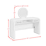 Ridgemont Dressing Table and Mirror in Natural - Tampa Furniture Outlet