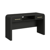 Ridgemont Dressing Table in Black with Grain - Tampa Furniture Outlet