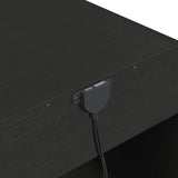 Ridgemont End Table with USB in Black with Grain - Tampa Furniture Outlet