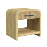 Ridgemont End Table with USB in Natural - Tampa Furniture Outlet