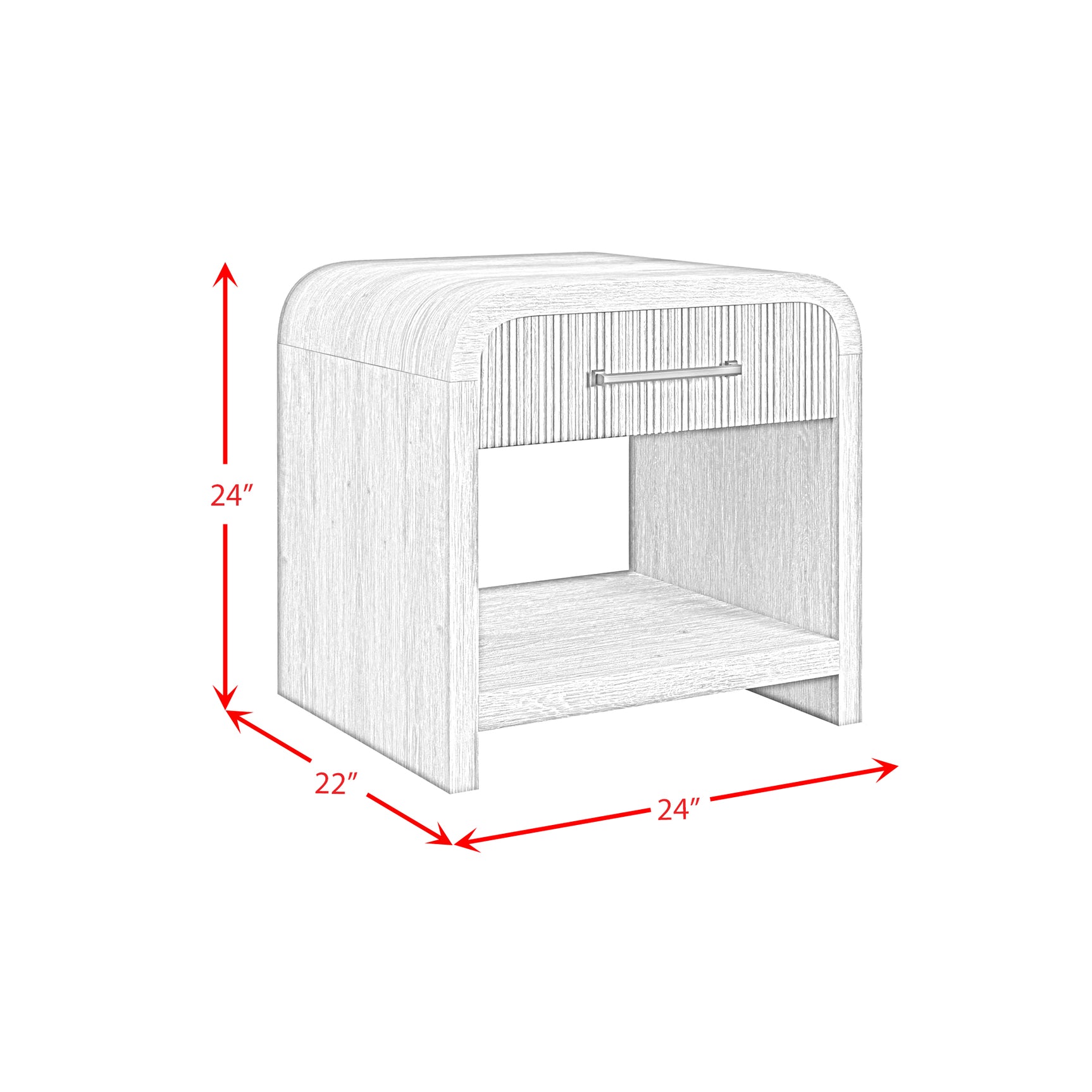 Ridgemont End Table with USB in Black with Grain - Tampa Furniture Outlet