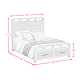 Ridgemont Full Storage Bed in Black with Grain