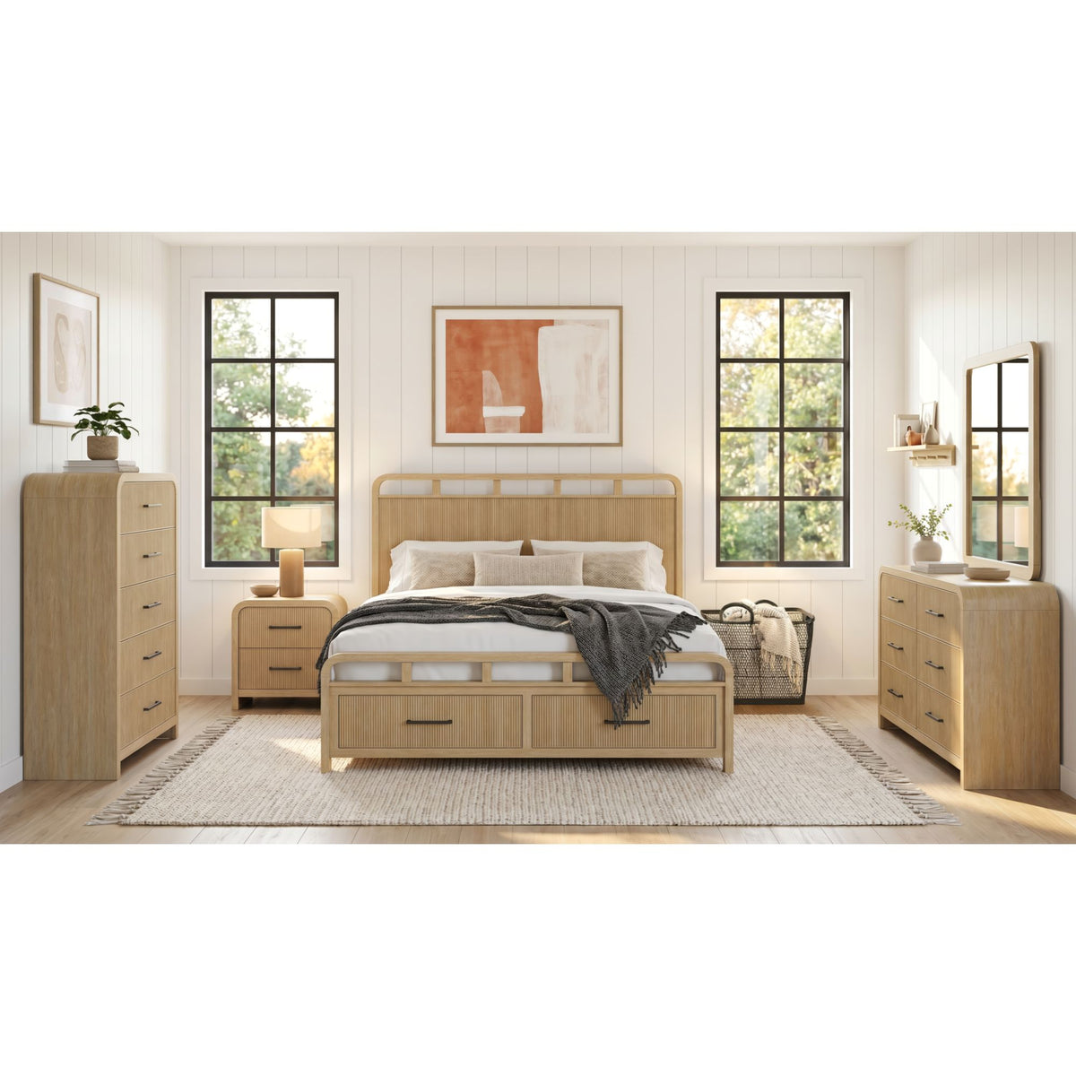 Ridgemont King Storage Bed in Natural – SKU B-14440-6-KSB | Elements