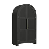 Ridgemont Large Bookcase in Black with Grain - Tampa Furniture Outlet