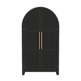 Ridgemont Large Bookcase in Black with Grain - Tampa Furniture Outlet