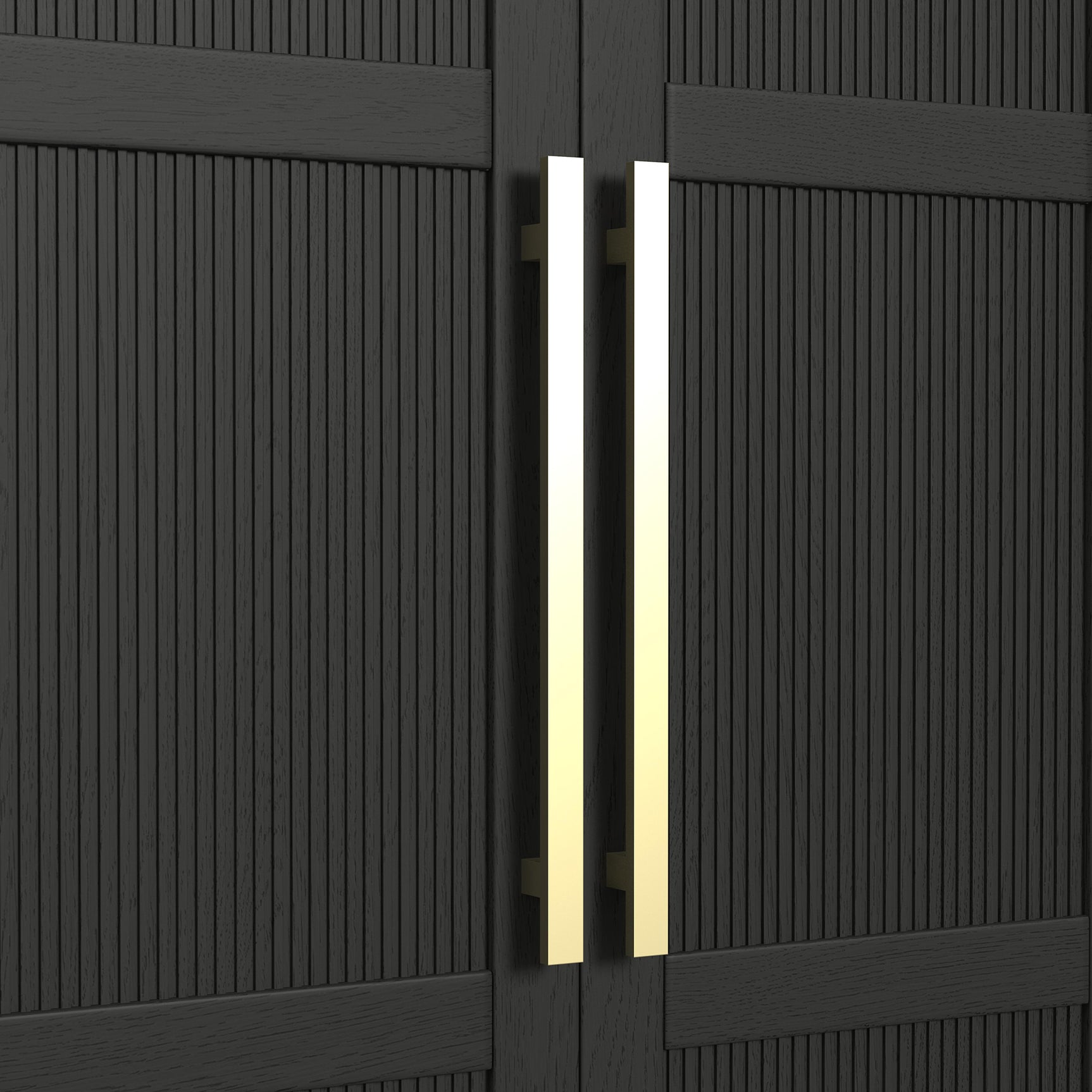 Ridgemont Large Bookcase in Black with Grain - Tampa Furniture Outlet