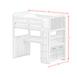 Ridgemont Loft Complete Bunk Bed in Black with Grain