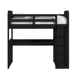 Ridgemont Loft Complete Bunk Bed in Black with Grain