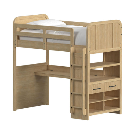 Ridgemont Loft Complete Bunk Bed in Natural