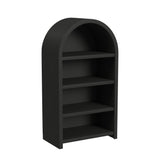 Ridgemont Open Bookcase in Black with Grain - Tampa Furniture Outlet