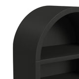 Ridgemont Open Bookcase in Black with Grain - Tampa Furniture Outlet