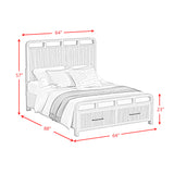 Ridgemont Queen Storage Bed in Black with Grain