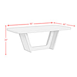 Ridgemont Rectangular Dining Table in Black with Grain - Tampa Furniture Outlet