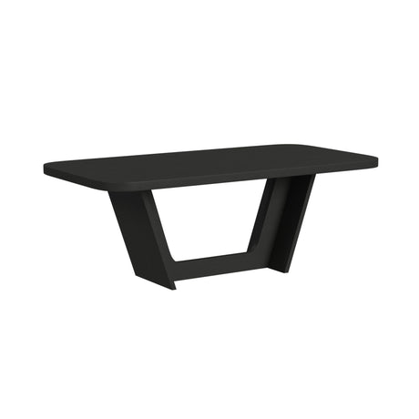 Ridgemont Rectangular Dining Table in Black with Grain