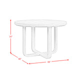 Ridgemont Round Dining Table in Black with Grain - Tampa Furniture Outlet