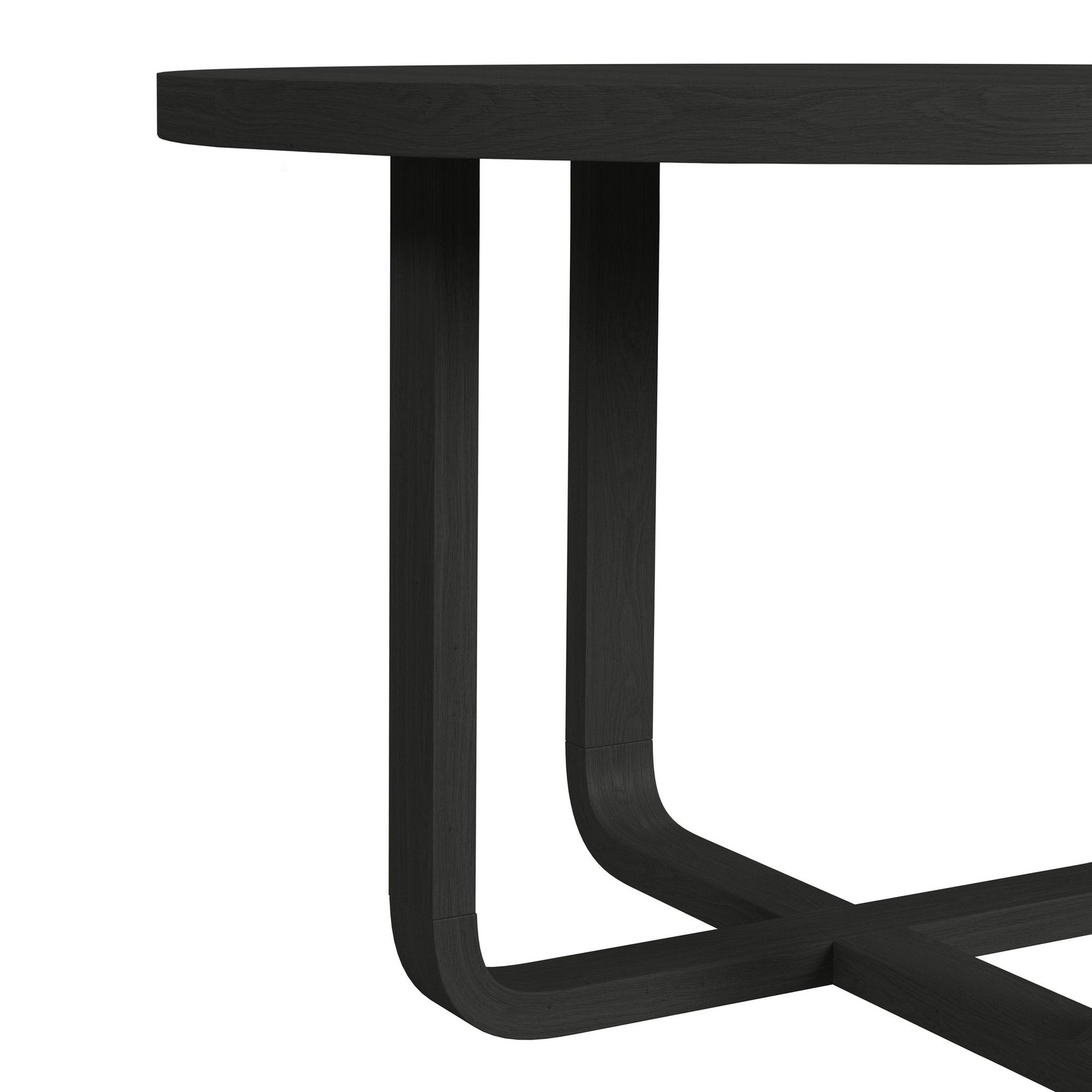 Ridgemont Round Dining Table in Black with Grain - Tampa Furniture Outlet