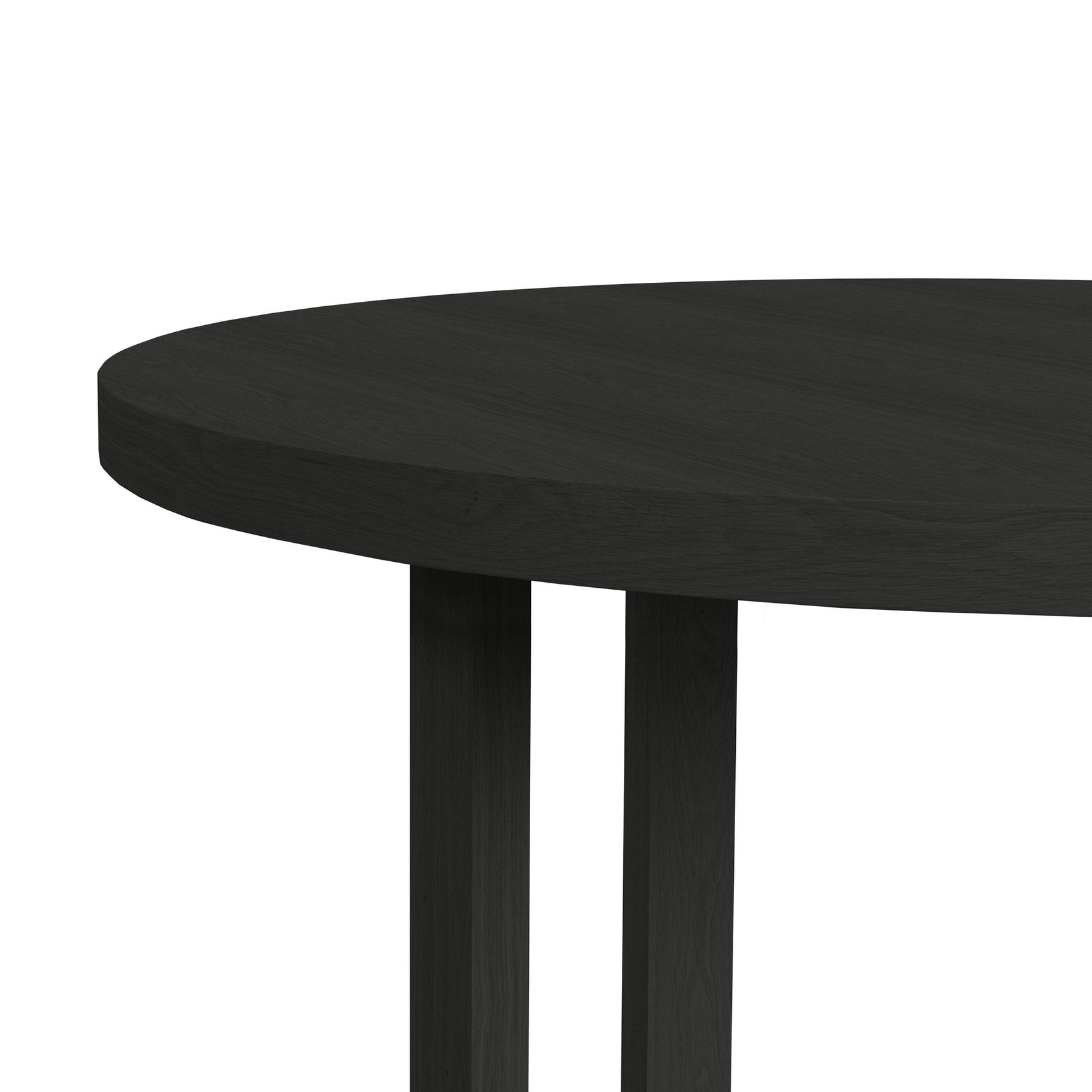 Ridgemont Round Dining Table in Black with Grain - Tampa Furniture Outlet