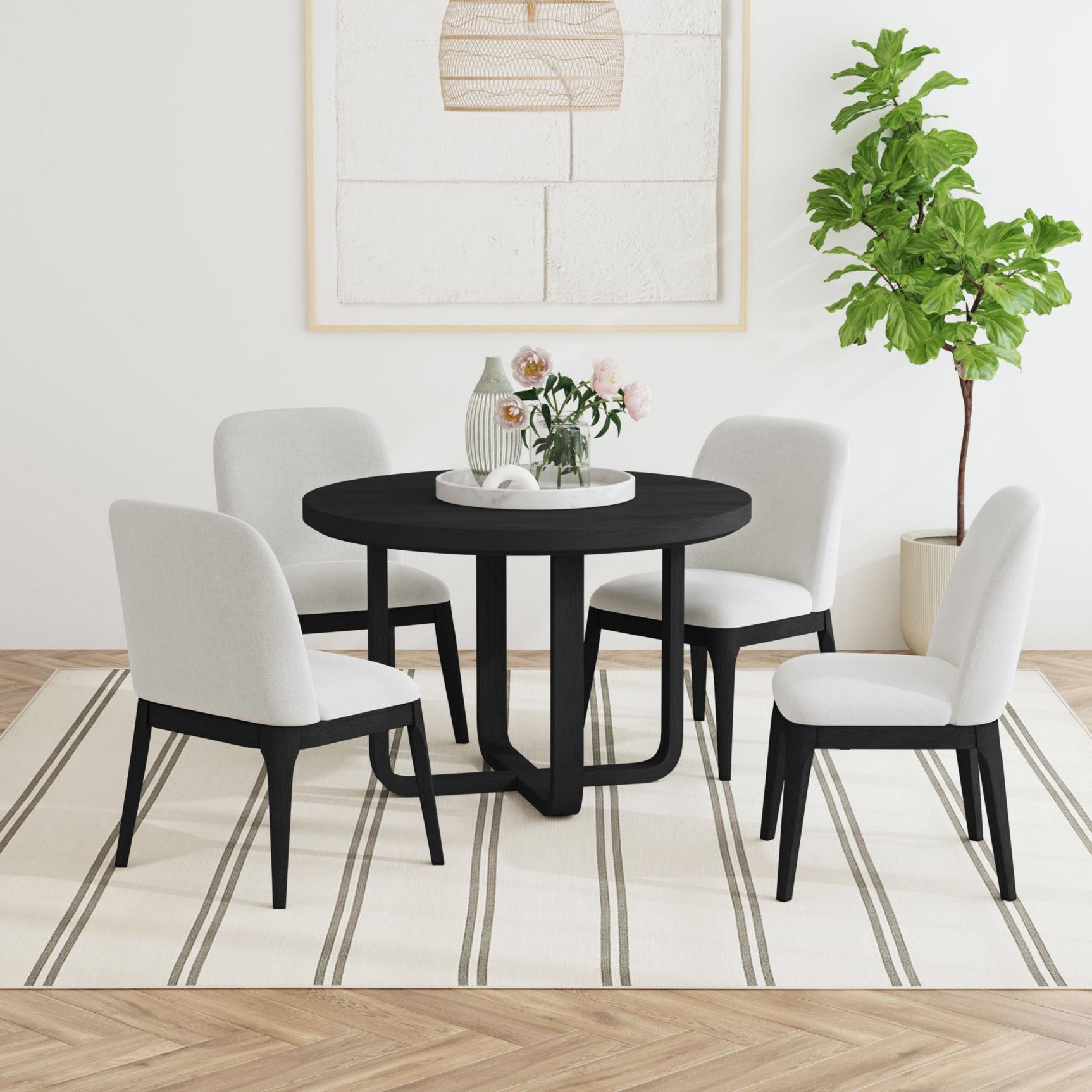Rosalie Dining Side Chair in Black (2 Per Carton) - Tampa Furniture Outlet