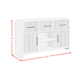 Ridgemont Server in Black with Grain - Tampa Furniture Outlet