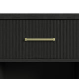 Ridgemont Server in Black with Grain - Tampa Furniture Outlet