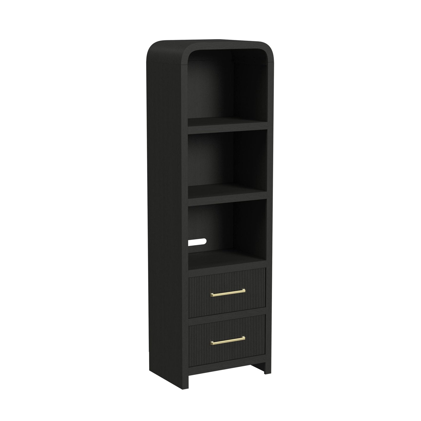Ridgemont Side Piers in Black with Grain - Tampa Furniture Outlet