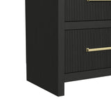 Ridgemont Side Piers in Black with Grain - Tampa Furniture Outlet