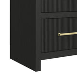 Ridgemont Side Piers in Black with Grain