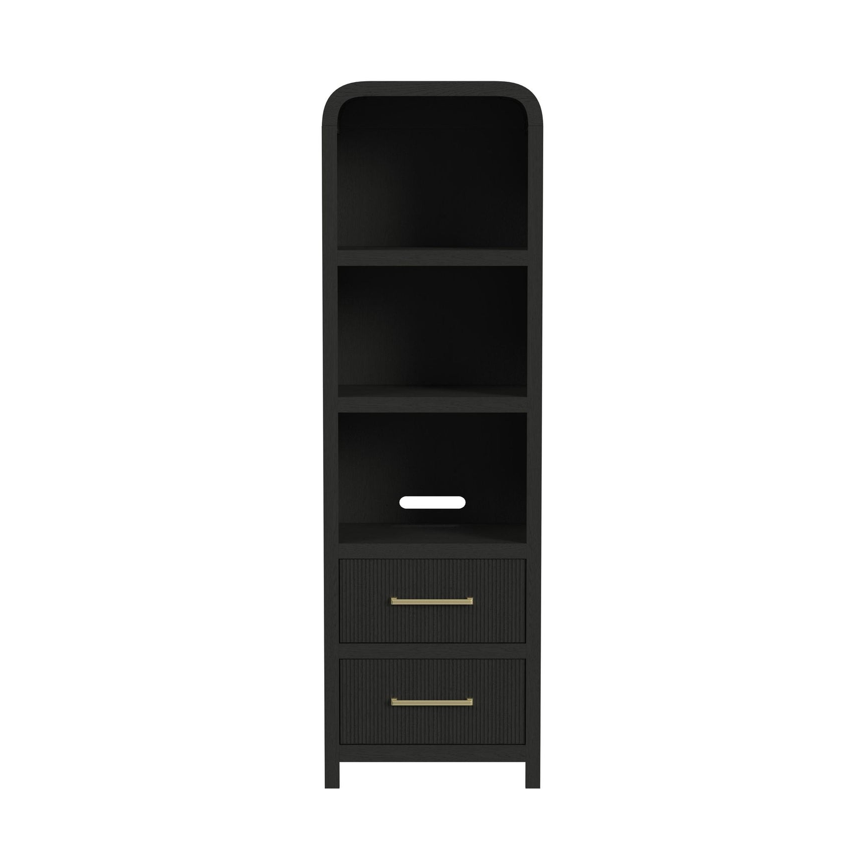 Ridgemont Side Piers in Black with Grain - Tampa Furniture Outlet