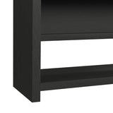 Ridgemont Sofa Table with Bottom Shelf in Black with Grain - Tampa Furniture Outlet