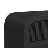 Ridgemont Sofa Table with Bottom Shelf in Black with Grain - Tampa Furniture Outlet
